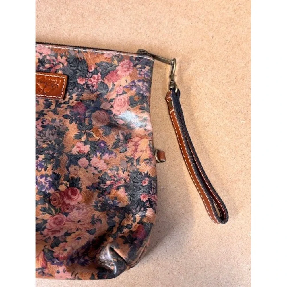 Patricia Nash Floral Leather Wristlet and‎ Matching Trifold Wallet Set Multi